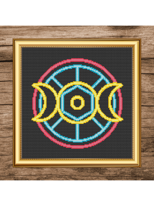 Neon Triple Moon